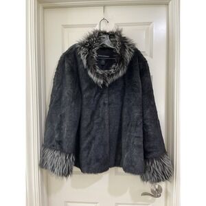 ashley stewart women faux fur coat size 1X